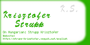 krisztofer strupp business card